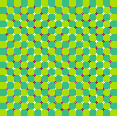 Illusion optique d'ondulations d'un damier