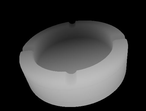 Image 3D d'un cendrier