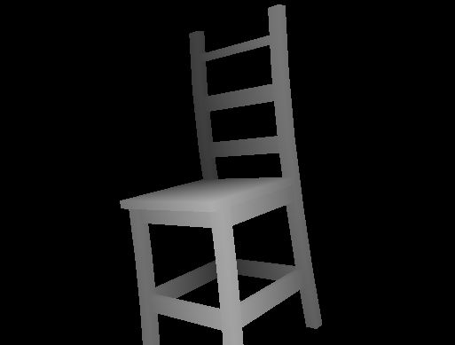 image 3D d'une chaise
