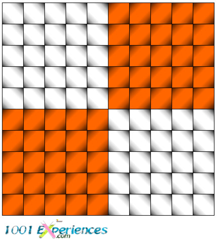 Illusion d'optique géométrique de lignes horizontales et verticales