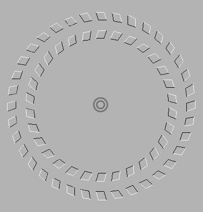 Illusion optique de cercles mobiles