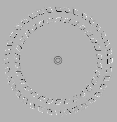 Illusion optique de cercles mobiles