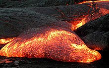 Coulée de lave volcanique